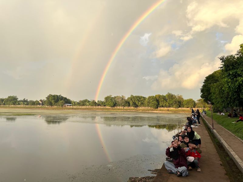 BERSEJARAH: Kolam Segaran di Desa/Kecamatan Trowulan dari masa Kerajaan Majapahit untuk pengendali banjir dan pengairan sawah.