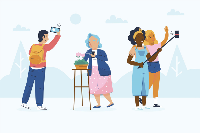 Kenali 6 Kepribadian Unik Orang yang Suka Selfie dan Posting di Sosial Media, Haus Validasi? (sumber : Freepik)