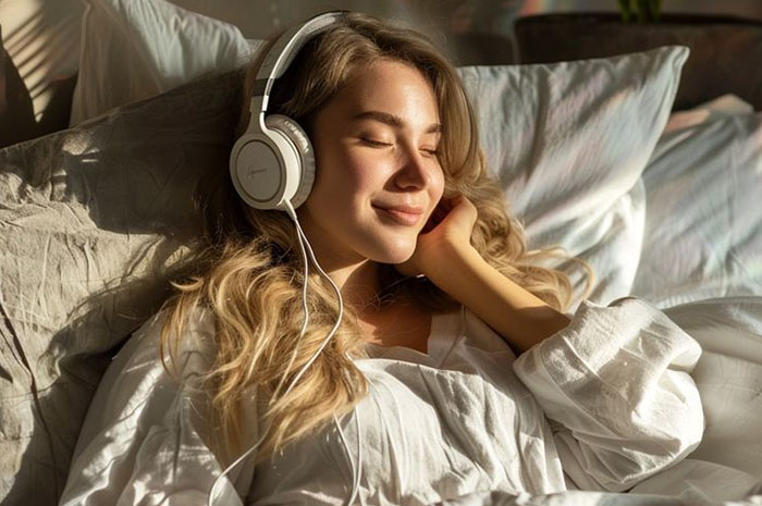 Tidur Sambil Mendengarkan Musik, Berbahaya atau Justru Bermanfaat?. sumber foto: pinterest