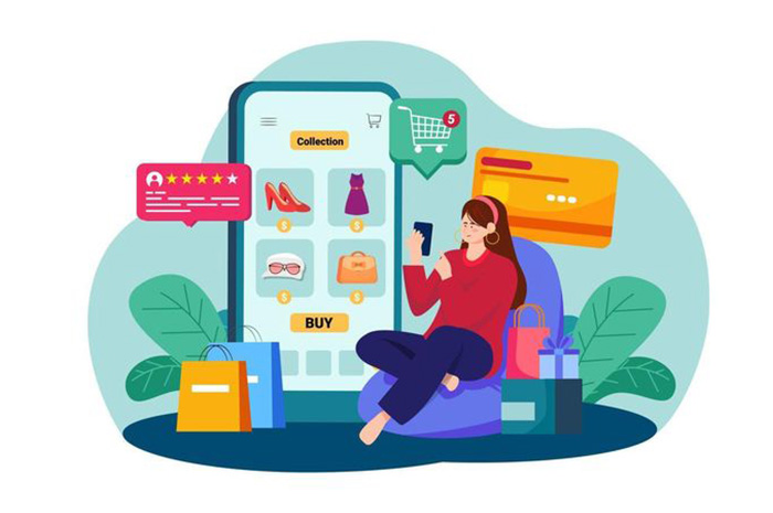 Belanja secara online menjadi terkenal terutama pada seseorang yang biasa menggunakan layanan melalui internet. Sumber Foto: Pinterest
