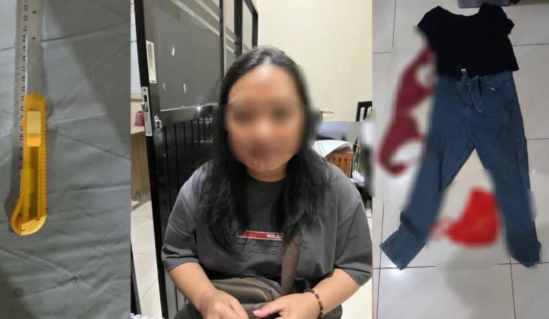 DIAMANKAN: Tersangka berikut sejumlah barang bukti telah diamanakan petugas ke Mapolres Mojokerto untuk diproses lebih lanjut.
