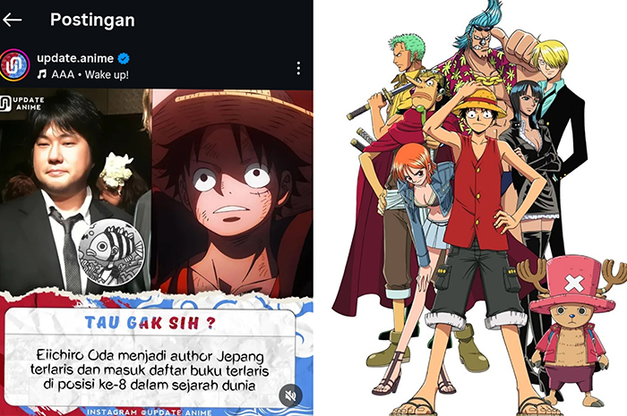 Dibalik suksesnya sebuah karya pasti ada sosok pencipta yang sangat cerdas dan hebat. Salah satunya adalah pemuda bernama Eiichiro Oda. Sumber foto: Instagram @update.anime dan Pinterest