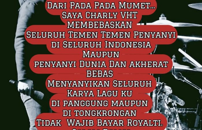 Ramai Isu Royalti Musik, Berikut Deretan Musisi Tanah Air Izinkan Karyanya diputar Gratis di Kafe! (Instagram/charly_setiaku)