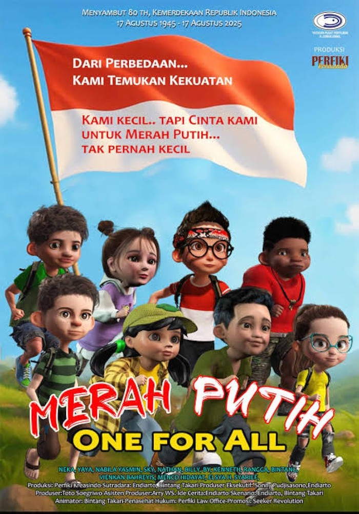 Poster official film animasi Merah Putih: One For All