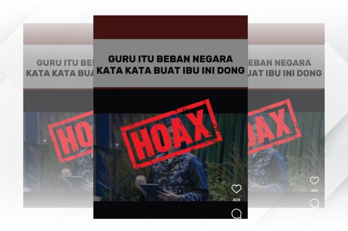 Hoaks! Video Sri Mulyani Sebut Guru Beban Negara, Ternyata Rekayasa Deepfake.