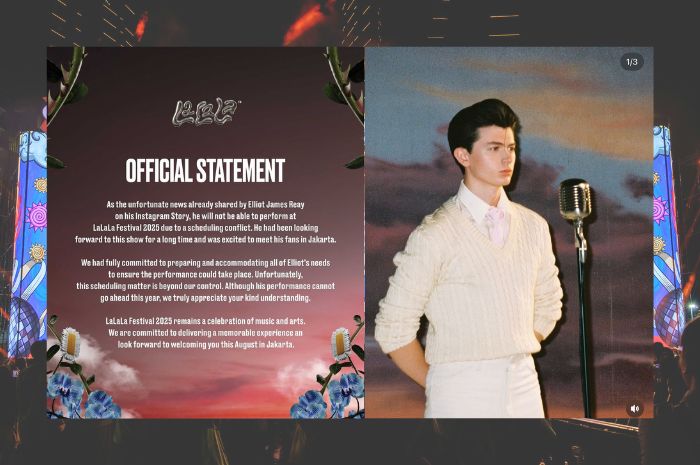 Elliot James Reay Pastikan Absen Di LaLaLa Fest 2025.