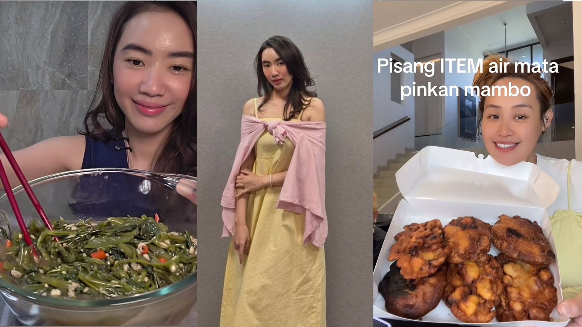 Penyanyi Pinkan Mambo kembali menarik perhatian publik setelah menawarkan hidangan rumahan, yaitu kangkung balacan dengan harga yang relatif tinggi (ig: japmei, Meimei Mecin, Pinkan Mambo Collection)