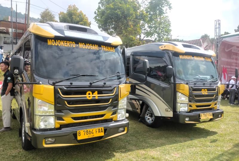 ANGKUTAN WISATA: Angkutan Feeder Gotra Mojo rute Terminal Kertajaya Mojokerto-Terminal Trawas bakal tersambung dengan bus bandara Juanda-Pandaan.