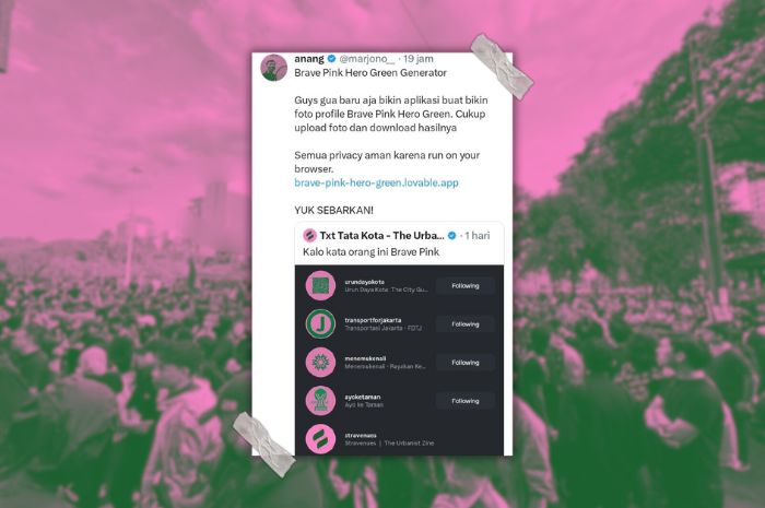 Brave Pink & Hero Green Jadi Tren! Netizen Ramai-ramai Ikut Ubah Foto Profil.