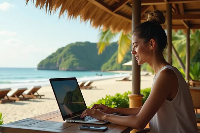 Gaya hidup digital nomad kian populer di era serba digital. sumber foto: pinterest