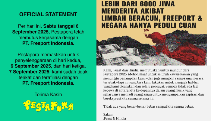 Jejak Luka Freeport, Dari Sungai Tercemar hingga Kontroversi Pestapora 2025