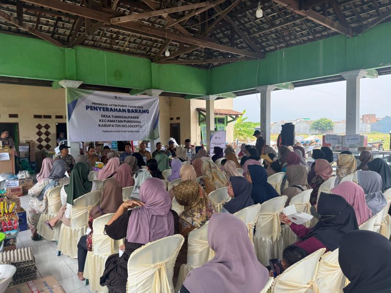 ANTUSIAS: Sebanyak 60 keluarga penerima manfaat (KPM) di Desa Tunggalpager bersiap menerima bantuan modal usaha dari Program Jatim Puspa Provinsi Jatim.