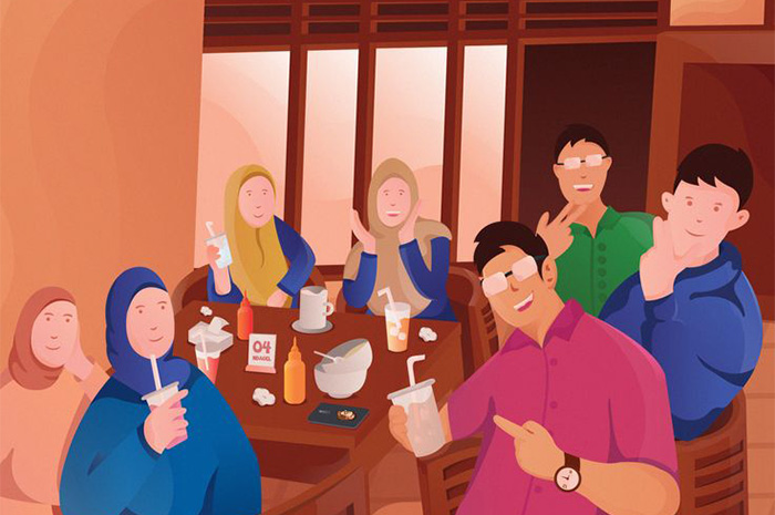 Fenomena anak muda yang lebih memilih berkumpul bersama teman daripada keluarga. Sumber Foto: Pinterest
