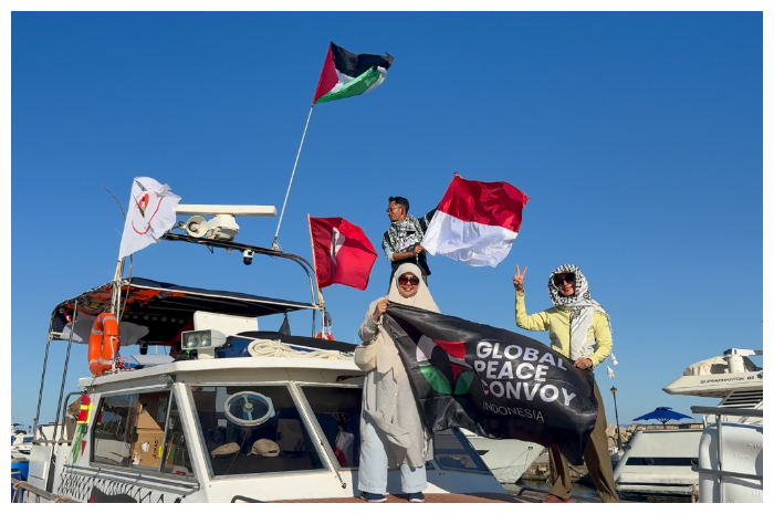 Kapal Global Sumud Flotilla milik Indonesia