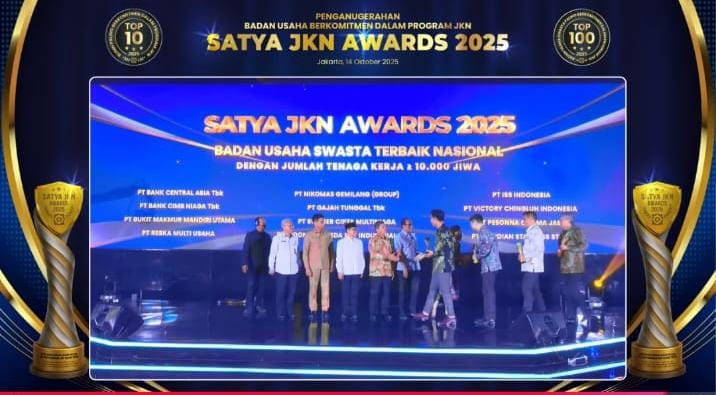 BPJS Kesehatan memberikan apresiasi kepada 110 badan usaha yang dinilai paling berkomitmen dalam memenuhi kewajiban dalam Program JKN melalui penghargaan bertajuk Satya JKN Award 2025
