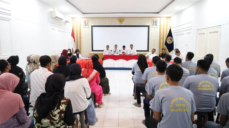 DAPAT USULAN: Napi Lapas Kelas IIB Mojokerto mengikuti sidang TPP sebelum mendapat pembebasan dan cuti bersyarat.