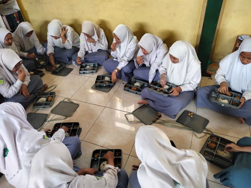 TERBATAS: Pelaksanaan makan bergizi gratis (MBG) di madrasah Kota Mojokerto belum menjangkau keseluruhan.