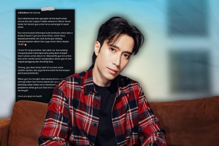 Vidi Aldiano umumkan hiatus dari dunia hiburan untuk fokus pulihkan diri dari kanker.