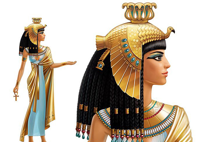 Cleopatra VII Philopator adalah salah satu tokoh paling terkenal dalam sejarah dunia kuno. sumber foto: pinterest-