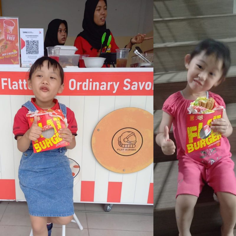 Menu Baru, Burger Flat Hadir di Pasar Semeru Kota Mojokerto