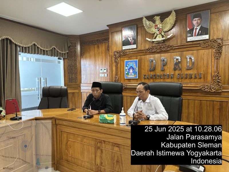 AKTIF: Ahmad Saifulloh saat melakukan kunjungan kerja ke DPRD Kabupaten Sleman beberapa waktu lalu.