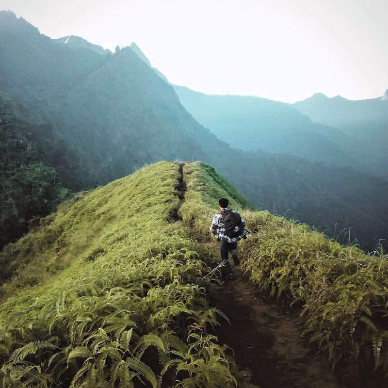 ANTISIPASI: Wisata pendakian Bukit Watu Jengger, Kecamatan Jatirejo, Kabupaten Mojokerto, bakal ditutup sewaktu-waktu jika cuaca ekstrem terjadi.