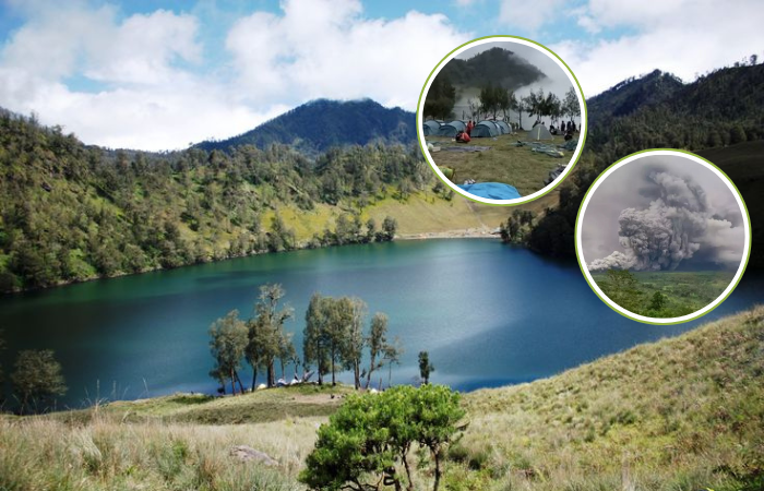 Kondisi di Ranu Kumbolo Ketika Gunung Semeru Erupsi