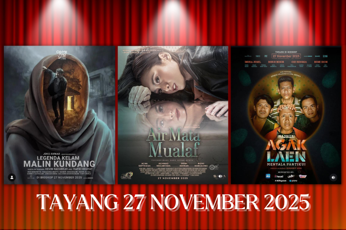 Tiga film beda genre siap tayang 27 November 2025.