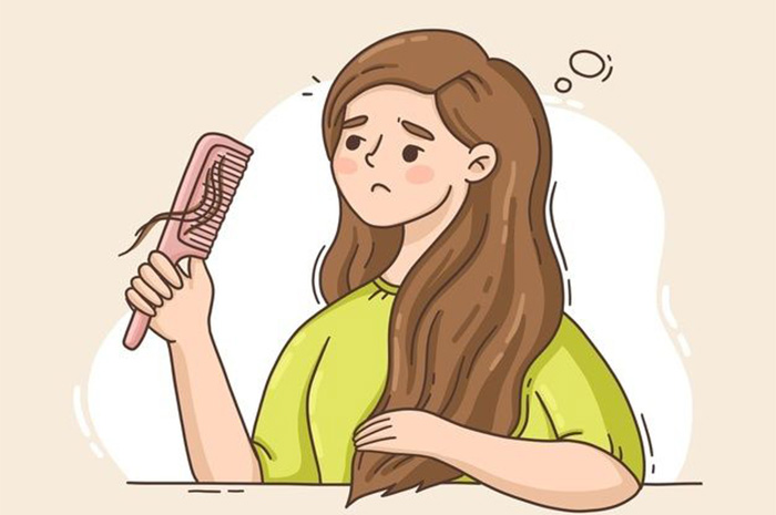 Rambut rontok merupakan masalah umum yang dialami banyak orang, baik perempuan maupun laki-laki. Sumber Foto: Pinterest