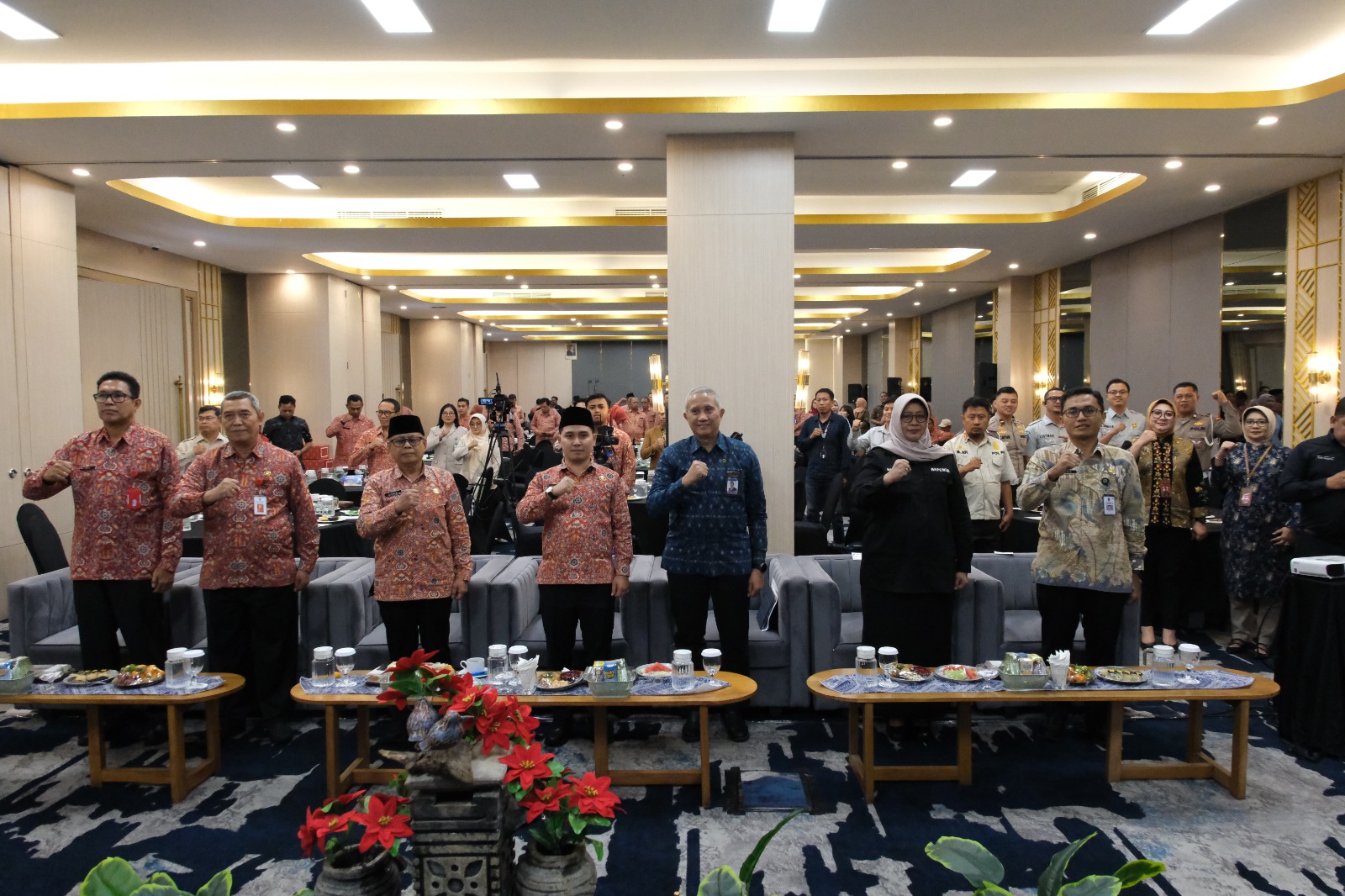 SINERGI: Acara diikuti Bupati Mojokerto Muhammad Albarraa, Ketua Komisi II DPRD Kabupaten Mojokerto, Kepala Perwakilan Bank Indonesia Provinsi Jawa Timur, Bapenda Provinsi Jawa Timur,