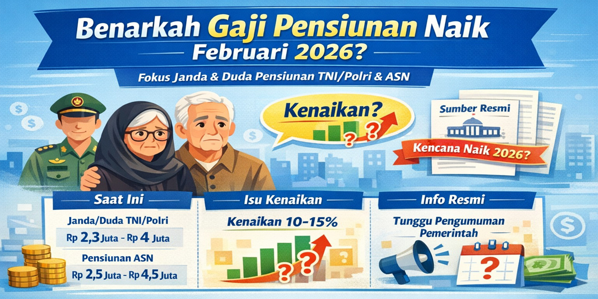 Simak informasi terkait kenaikan gaji pensiunan di Februari 2026!