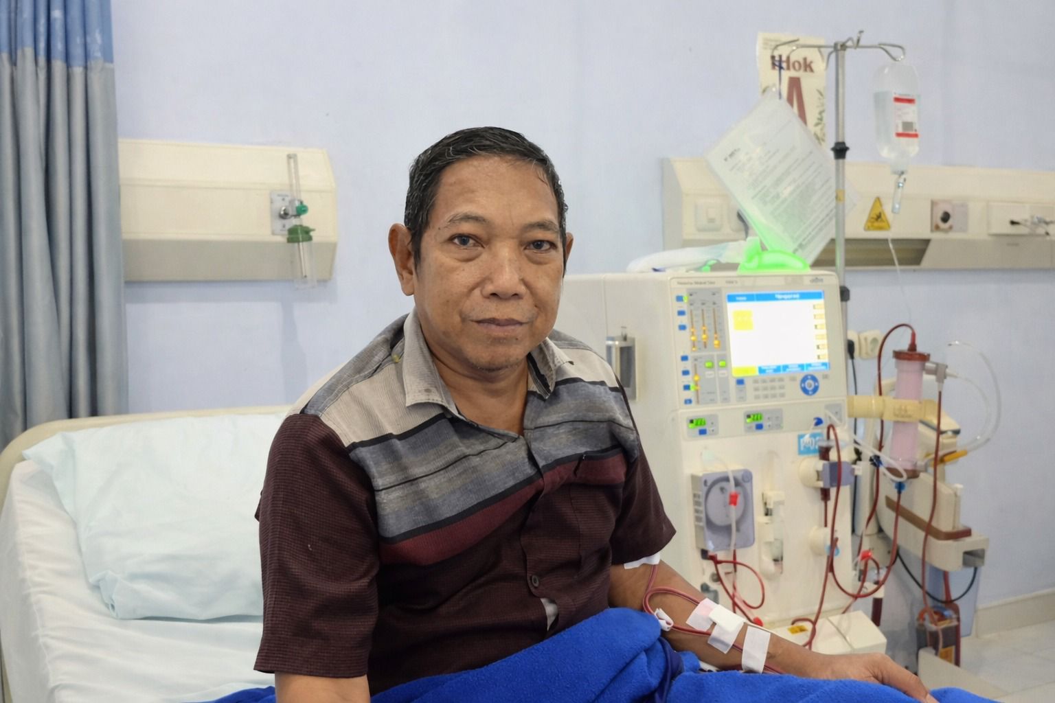 Muslimin, warga Trowulan Kabupaten Mojokerto mendapat layanan BPJS Kesehatan.