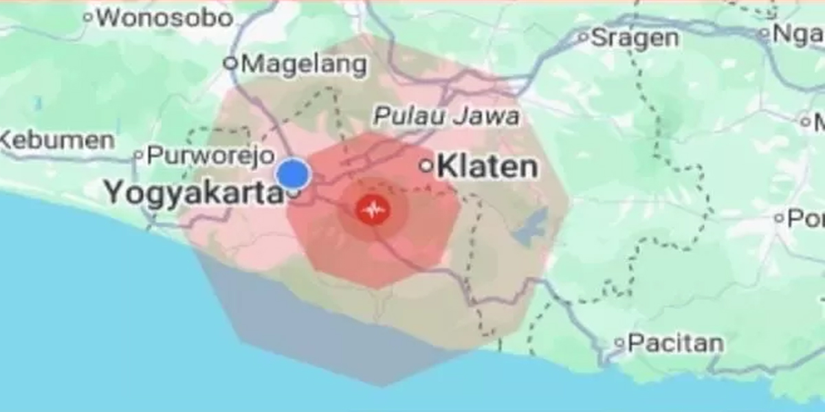 Gempa bumi berkekuatan magnitudo 4,5 di Daerah Istimewa Yogyakarta (DIY)