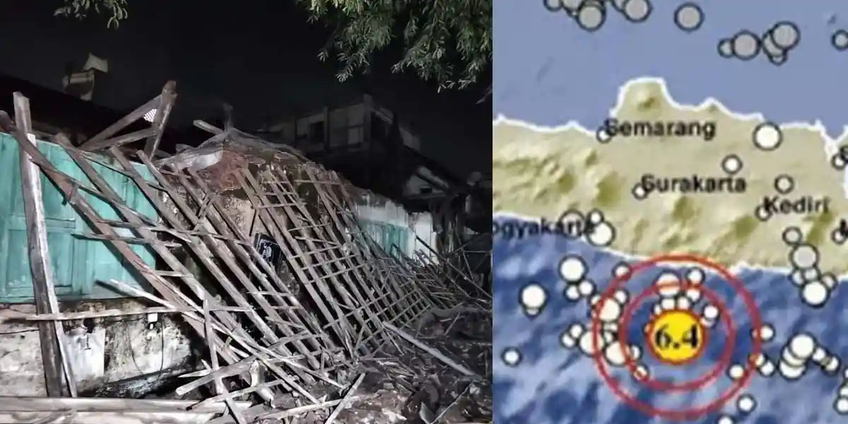 Rumah warga rusak akibat gempa magnitudo 6,4 di Pacitan