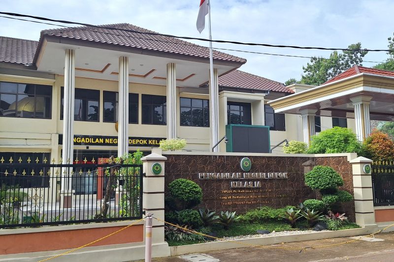 Situasi Pengadilan Negeri Kota Depok. ANTARA/Feru Lantara