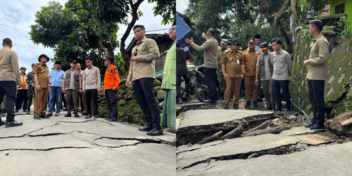 Kunjungan Wapres Gibran bersama Gubernur Jawa Tengah Ahmad Luthfi turun langsung guna meninjau warga yang terdampak tanah retak di Desa Padasari pada Jumat (6/2/2026).