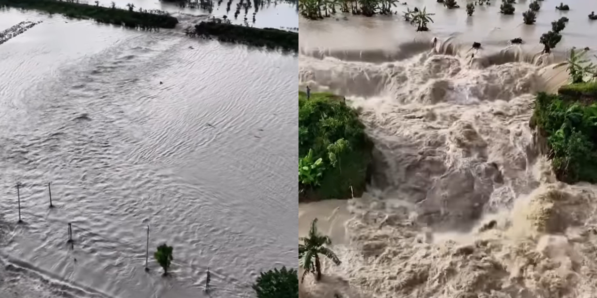 Dua tanggul Sungai Tuntang jebol