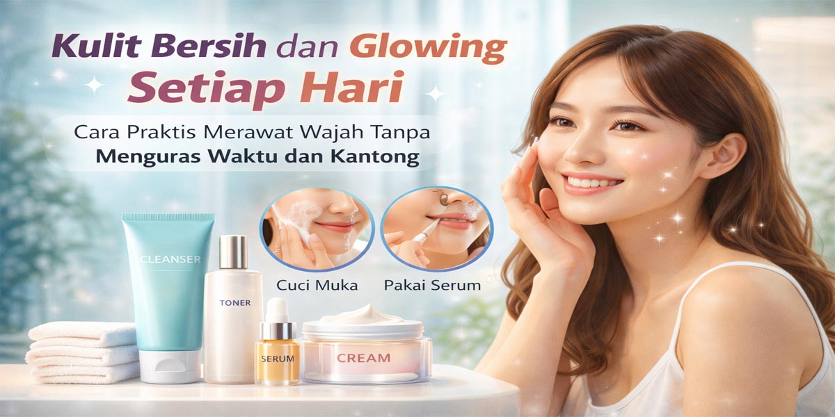 Kulit Bersih dan Glowing Setiap Hari: Cara Praktis Merawat Wajah Tanpa Menguras Waktu dan Kantong.