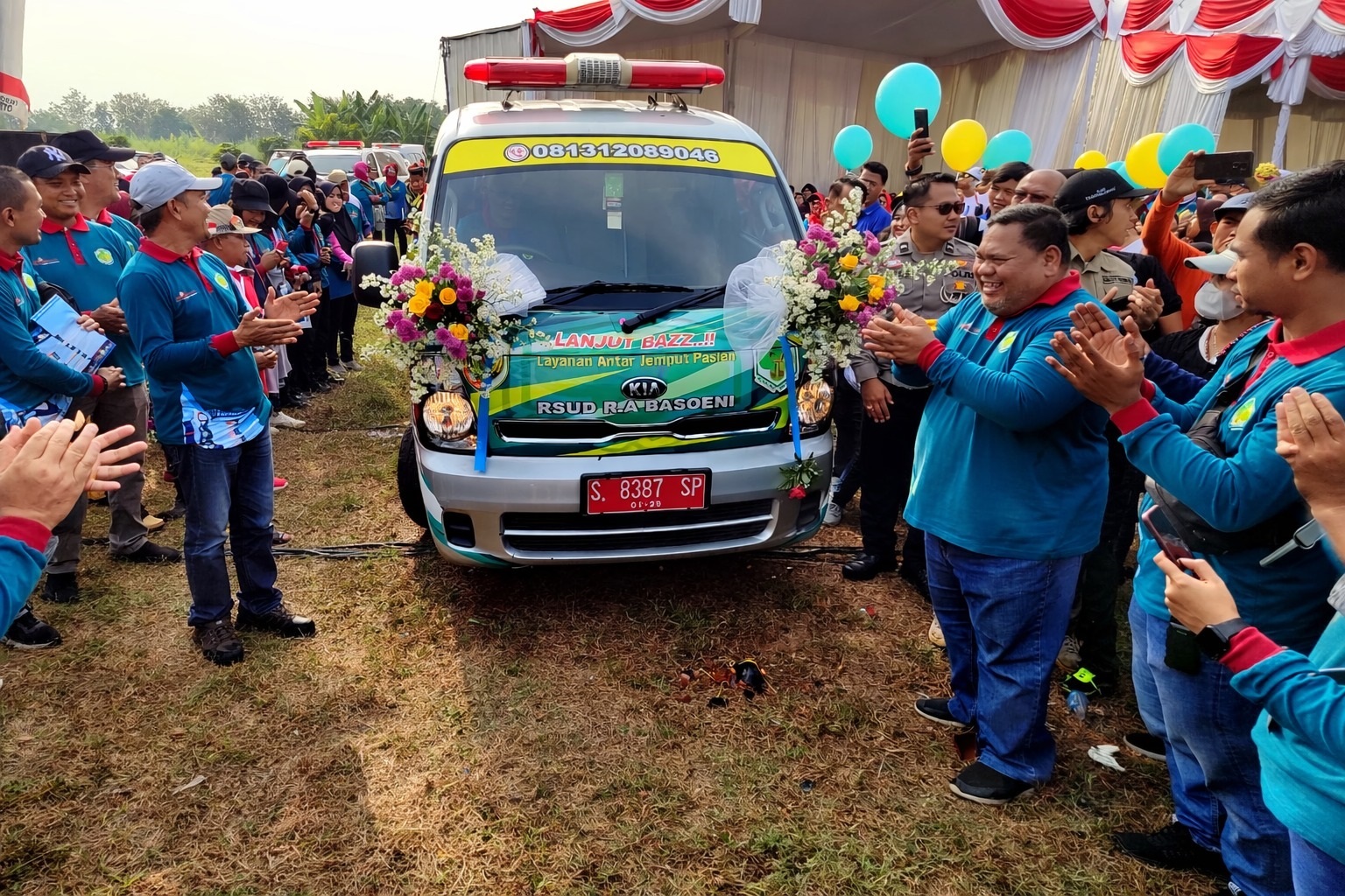 INOVASI: Direktur RSUD RA Basoeni dr. Rasyid Salim, Sp. KJ (K) saat launching inovasi Lanjut Bazz.  