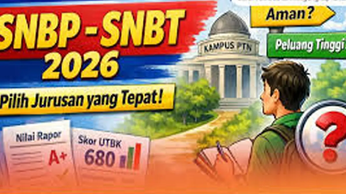 Tidak Lolos SNBP, Begini Cara Menentukan Jurusan yang Tepat agar Peluang Lolos UTBK SNBT Lebih Besar.