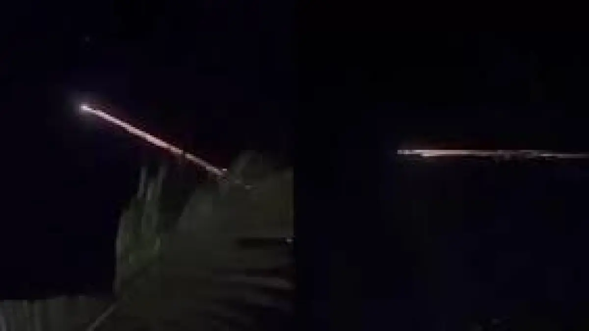 Cahaya terang di langit Lampung yang sempat disangka komet ternyata diduga sampah antariksa yang terbakar. (fto;Tribun News)