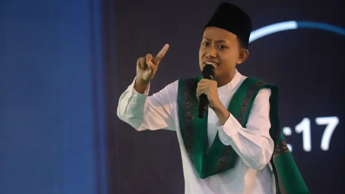 M. Syahrul Mubarok Putra, Juara Harapan 2 Pildarama 2026 saat tampil dalam grand final, Maret lalu. (Sofan JPRM)
