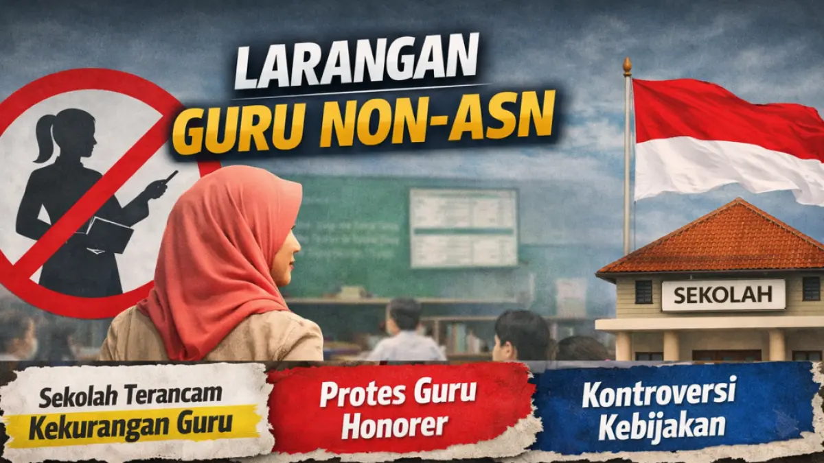 Larangan guru non-ASN mengajar bikin resah dunia pendidikan. Sekolah terancam kekurangan tenaga, orang tua murid pun ikut bersuara.