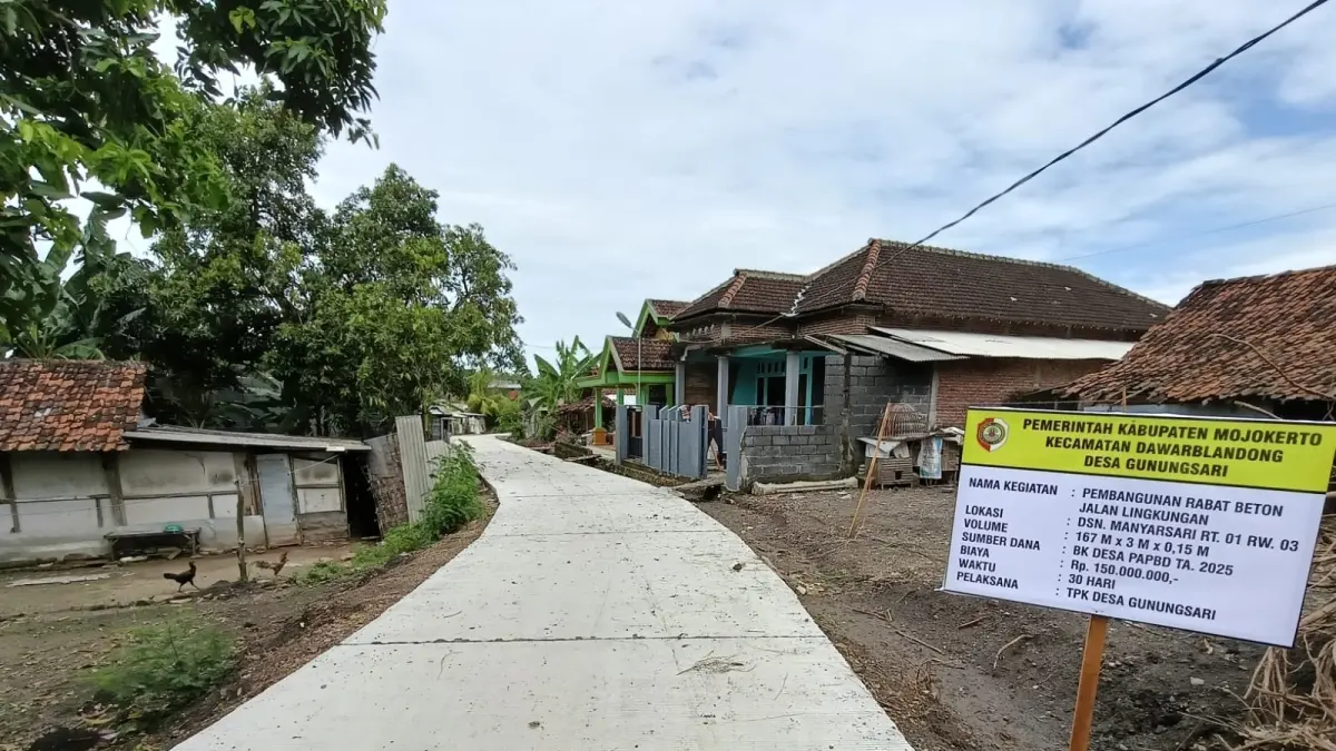 Jalan lingkungan, jalan usaha tani (JUT), jalan ke makam mulus 100 persen.