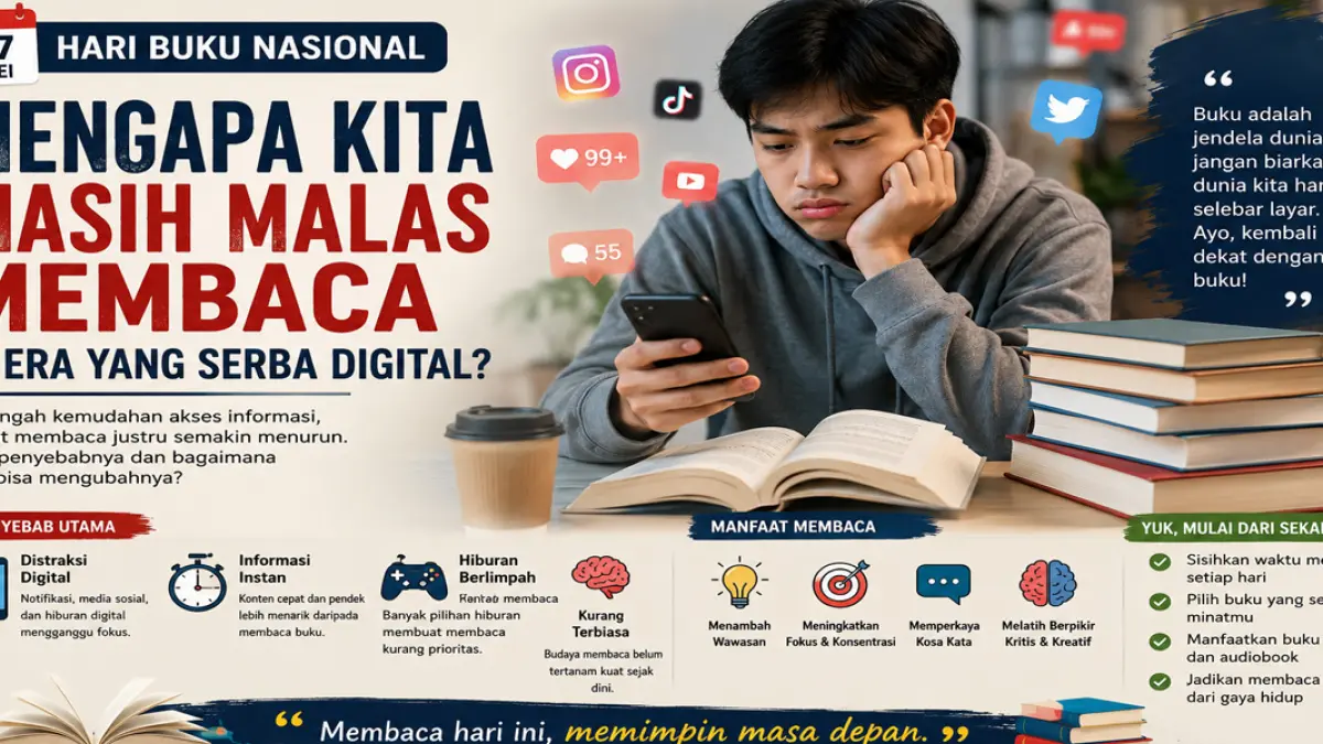 Hari Buku Nasional: Mengapa Kita Masih Malas Membaca di Era yang Serba Digital?