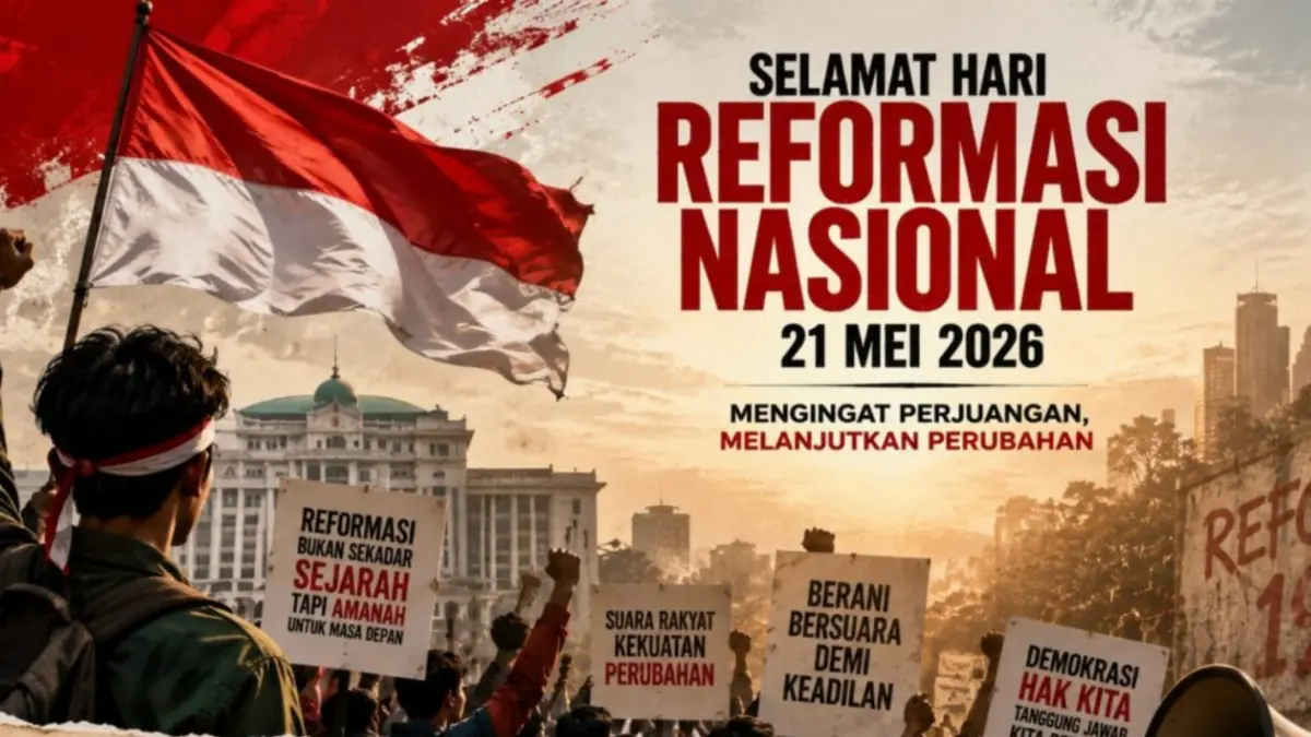Hari Reformasi: momentum lahirnya demokrasi, semangatnya tetap hidup di generasi muda.