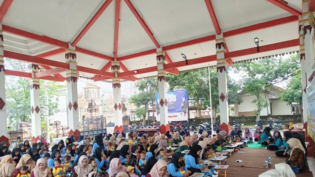 ASAH KREATIVITAS: Pelaksanaan lomba Gebyar PAUD Ceria 2026 Bersama Ning Hanna yang digelar di tingkat kecamatan, meliputi jenjang SPS maupun PAUD, kemarin (22/5). 