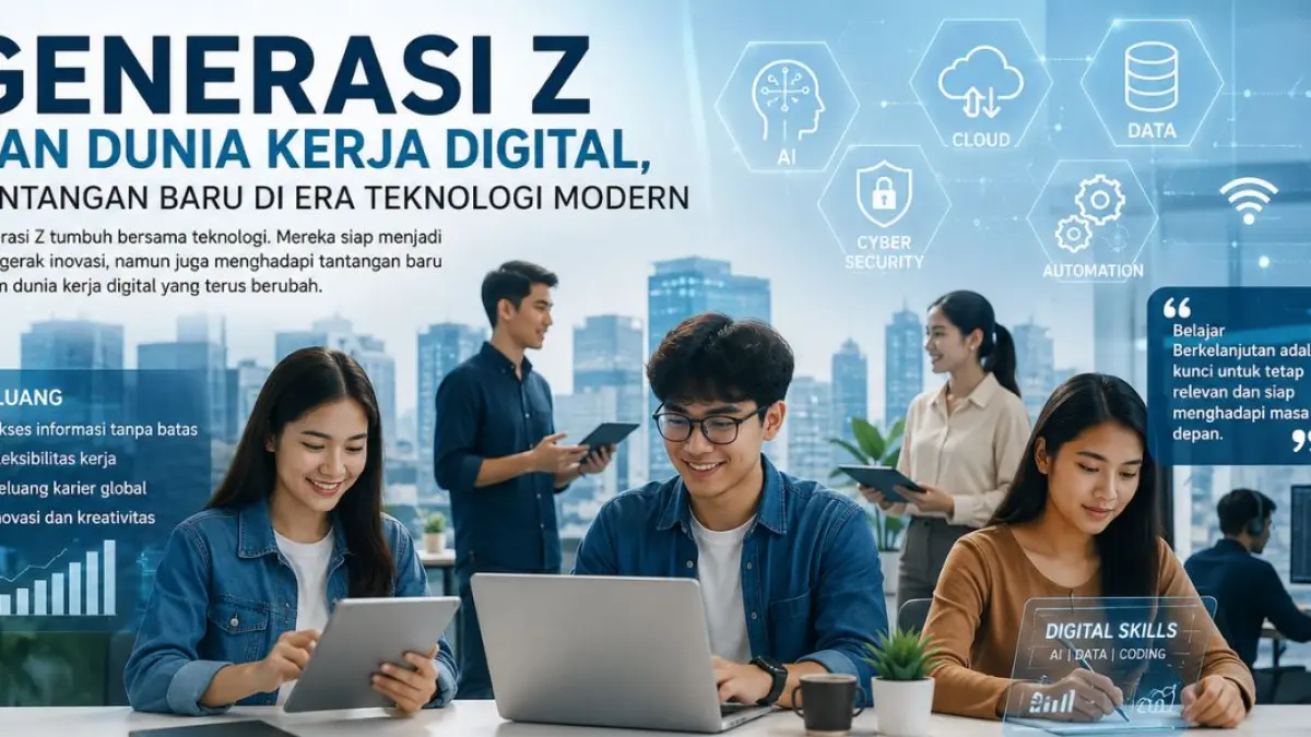 Generasi Z dan Dunia Kerja Digital, Tantangan Baru di Era Teknologi Modern.