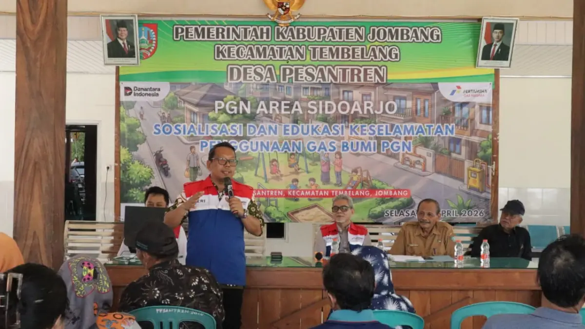 Perusahaan Gas Negara (Persero) Tbk ("PGN") menggelar sosialisasi dan edukasi keselamatan penggunaan gas bumi yang bertempat di Balai Kelurahan Pesantren, Kecamatan Tembelang, Kabupaten Jombang, April 2026.