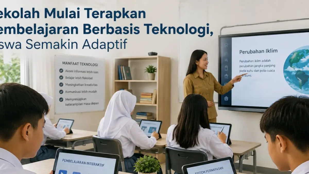 Sekolah Mulai Terapkan Pembelajaran Berbasis Teknologi, Siswa Semakin Adaptif.